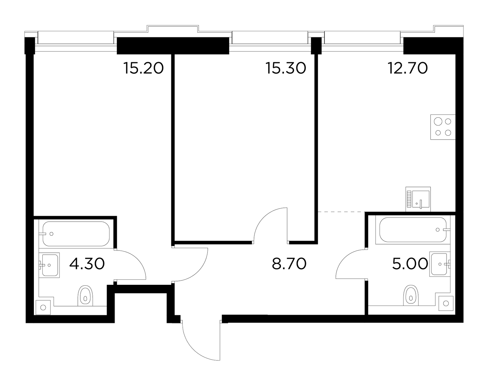 <b>Продажа</b> 2-комнатной <b>квартиры</b> № 2, 61.2 кв.м, этаж 3/11 <b>в</b> <b>ЖК</b> &quot;INJOY&quo...